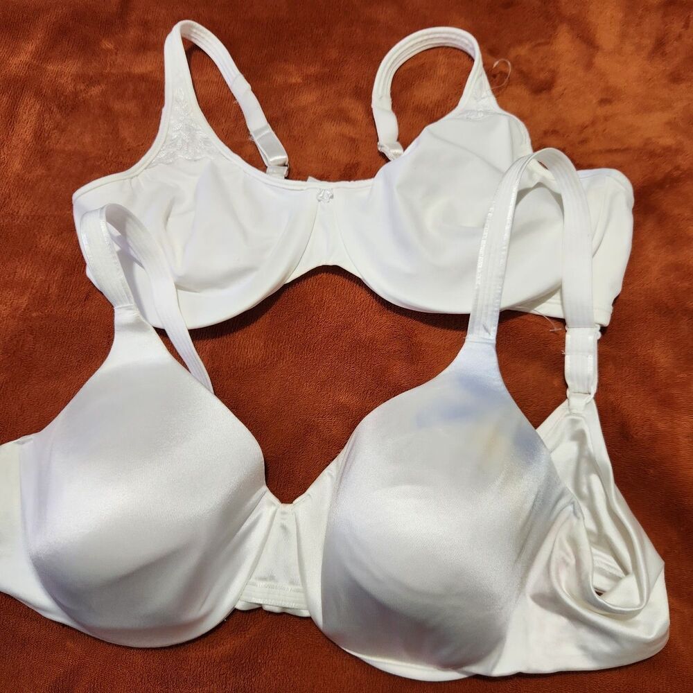 2-Bali Bra Size 42C White Underwire 2Pcs!!!. New